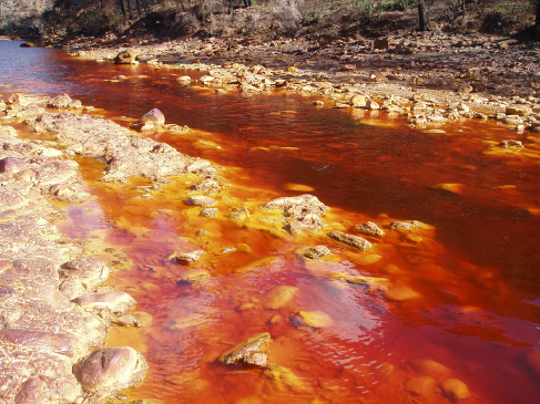Spain’s Rio Tinto. As the name suggests, this river in Spain flows with red water.
